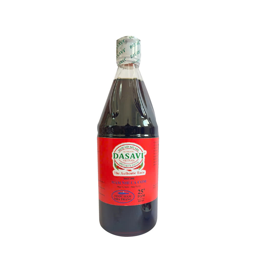 Nước mắm nhỉ cá cơm DASAVI 25 độ đạm 860 ml